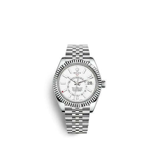 로렉스 SKY-DWELLER 오이스터 스틸 실버 화이트 42MM